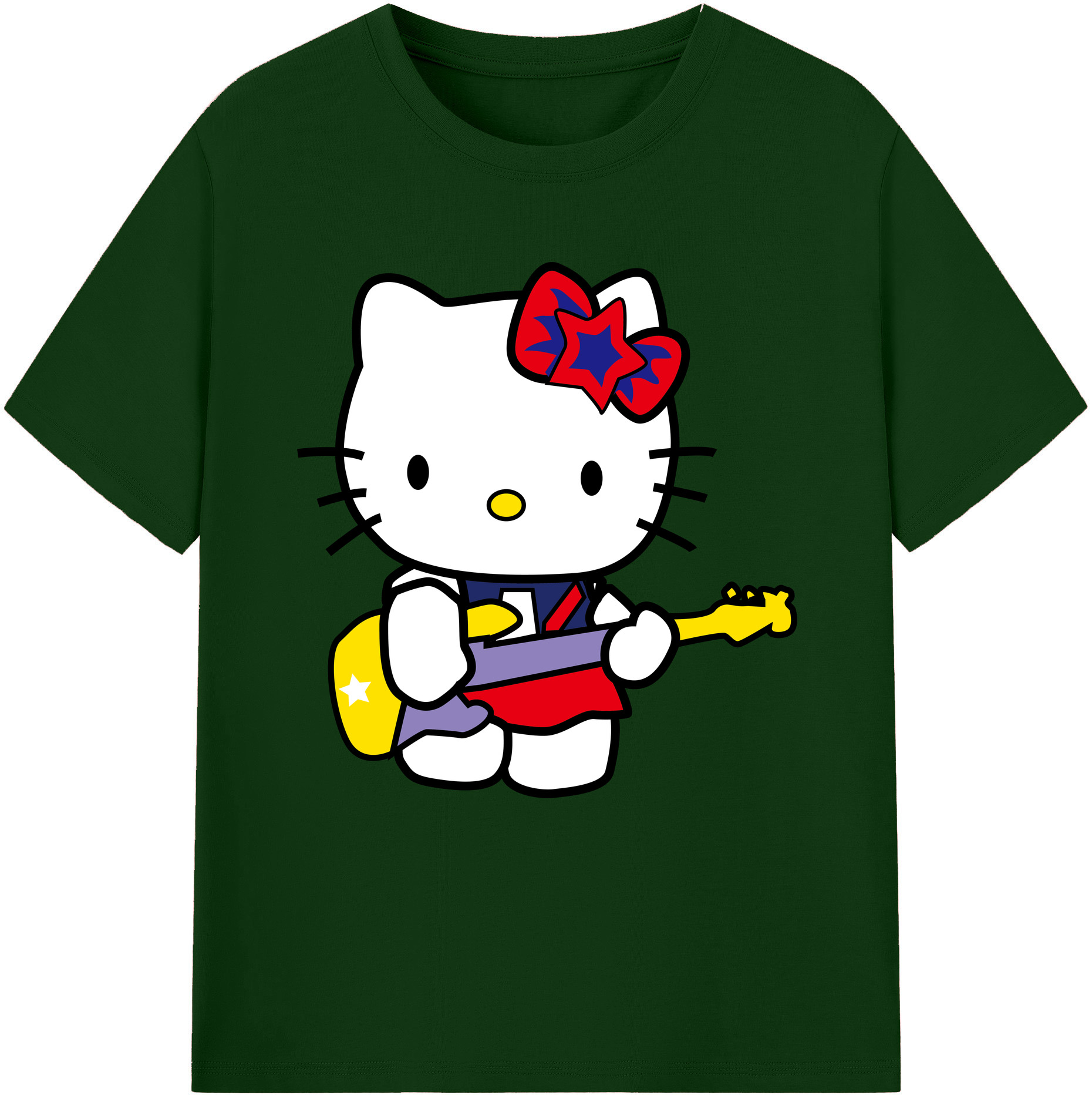 （画像用） Hello Kitty ハローキティ 綿100％半袖Tシャツ（フロントプリント）